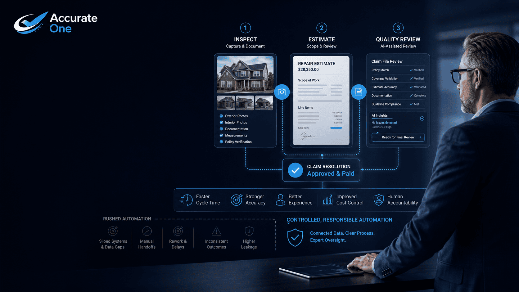 AI-enabled claims operations supported by experienced human judgment